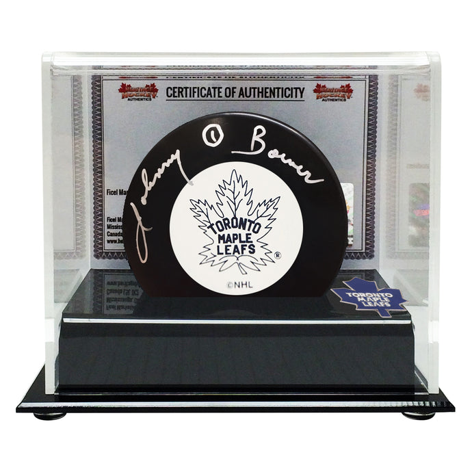 Johnny Bower Signed Toronto Maple Leafs Puck