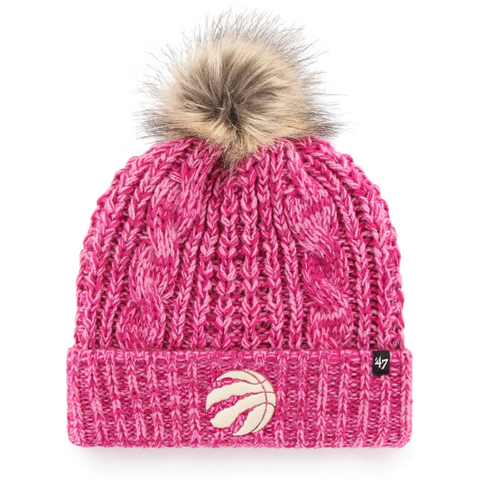 Tuque en tricot à revers magenta Meeko NBA des Raptors de Toronto pour fille