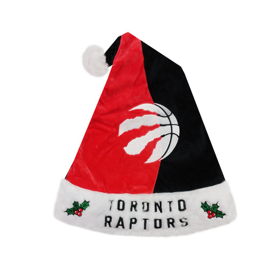 Toronto Raptors NBA Silver Logo Plush Santa Hat