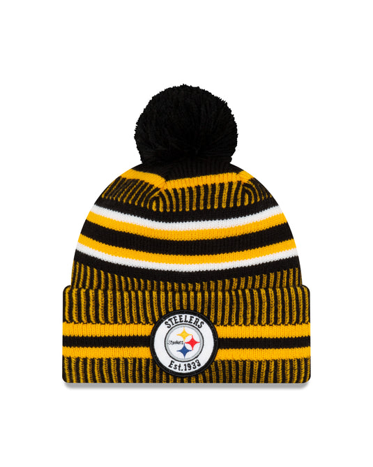 Pittsburgh Steelers NFL New Era Sideline Home Tuque officielle en tricot à revers