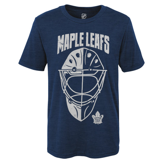 Youth Toronto Maple Leafs NHL Mask Made Short Sleeve Tri-Blend Tee