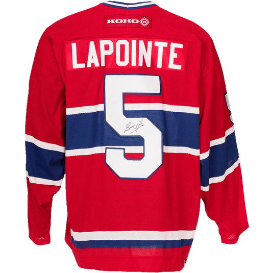 Guy Lapointe Signed Montreal Canadiens Jersey