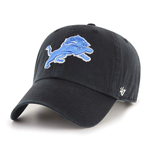 Detroit Lions NFL Black Clean Up Cap