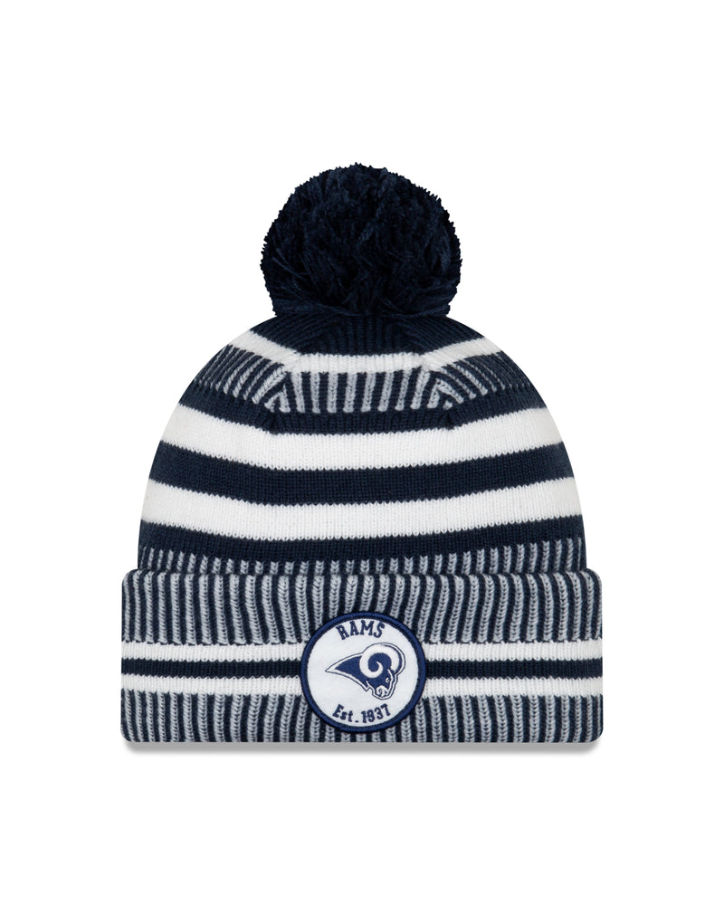 Chargez l&#39;image dans la visionneuse de la galerie, Los Angeles Rams NFL New Era Sideline Home Tuque officielle en tricot à revers
