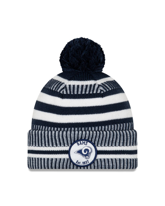 Los Angeles Rams NFL New Era Sideline Home Tuque officielle en tricot à revers