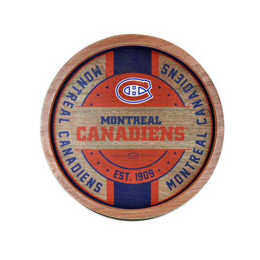 Montreal Canadiens NHL Wooden Barrel Wall Sign