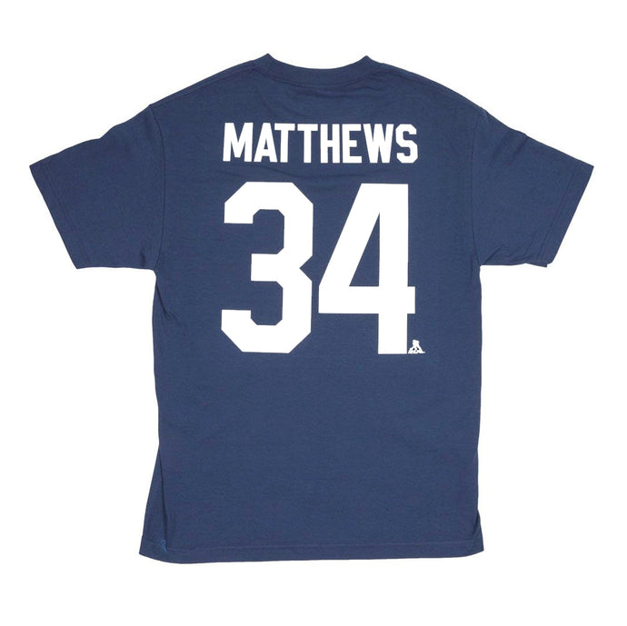 T-shirt avec nom et numéro du joueur des Maple Leafs de Toronto pour jeunes Austin Matthews