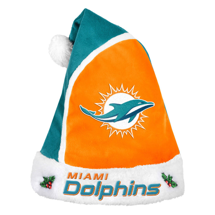 Bonnet de Père Noël color block des Dolphins de Miami