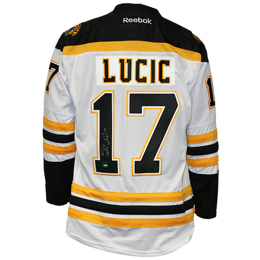 Milan Lucic Signed Boston Bruins White Adidas Jersey