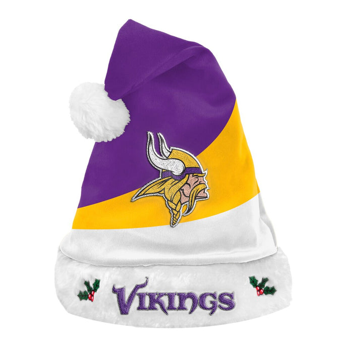 Bonnet de Père Noël color block des Vikings du Minnesota