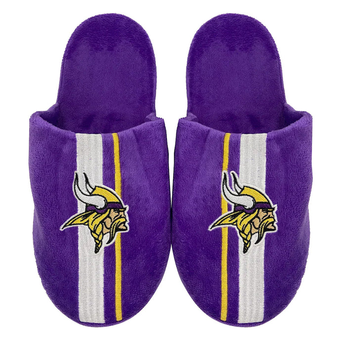 Minnesota Vikings NFL Stripe Logo Slippers