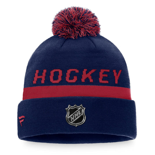 Tuque en tricot à revers de vestiaire de la LNH des Canadiens de Montréal