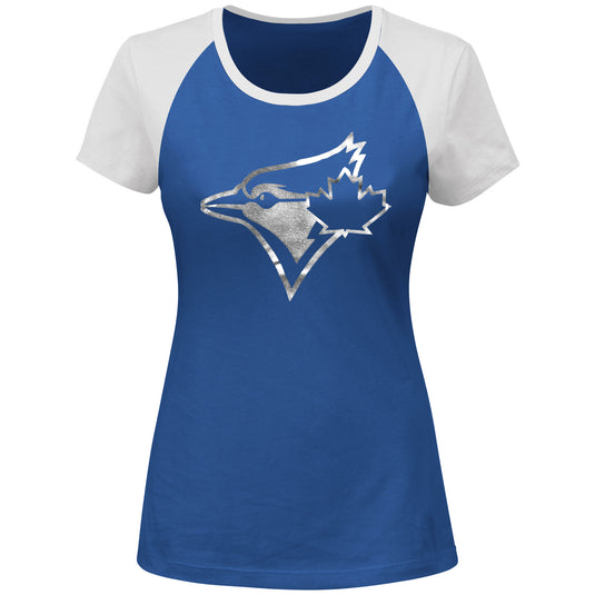 Ladies' Toronto Blue Jays MLB Official Foil Logo T-Shirt