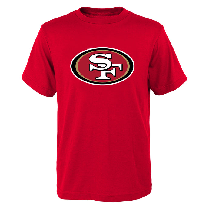 T-shirt à manches courtes avec logo principal des San Francisco 49ers pour jeunes
