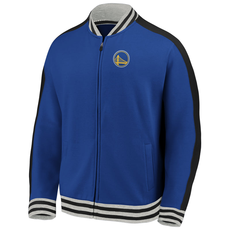 Chargez l&#39;image dans la visionneuse de la galerie, Golden State Warriors NBA Vintage Varsity Super Doux Fermeture Éclair Complète
