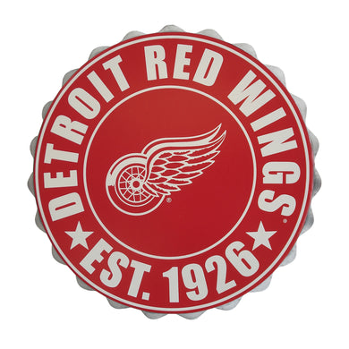 Logo mural de bouchon de bouteille de la LNH des Red Wings de Détroit