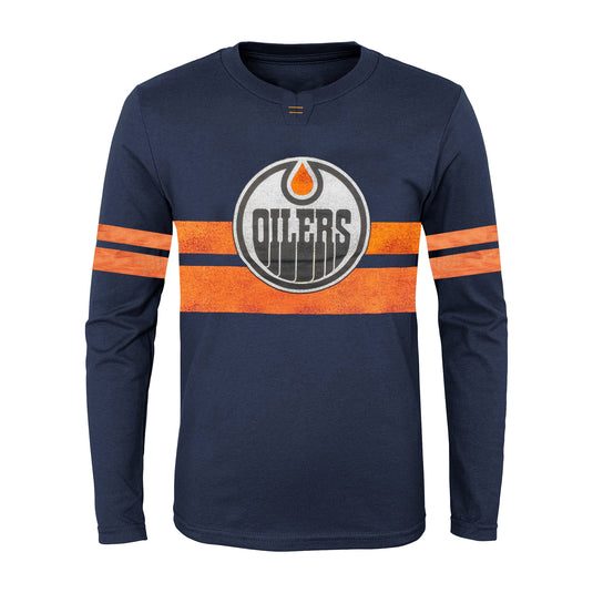 Youth Edmonton Oilers NHL Featured Classic Long Sleeve Crew