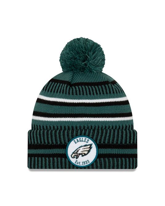 Philadelphia Eagles NFL New Era Sideline Home Tuque officielle en tricot à revers