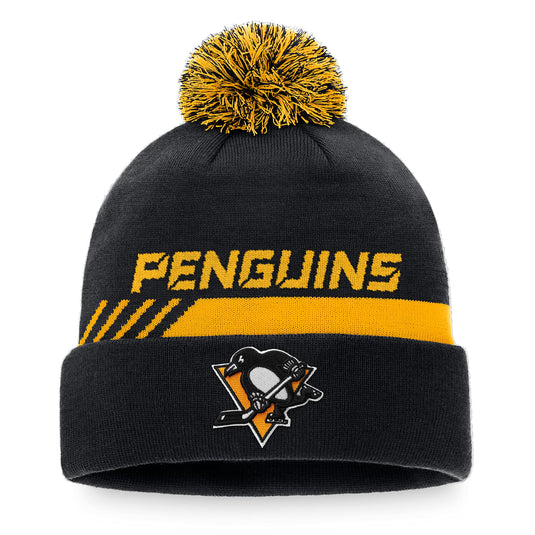 Tuque en tricot à revers pour vestiaire des Penguins de Pittsburgh de la LNH
