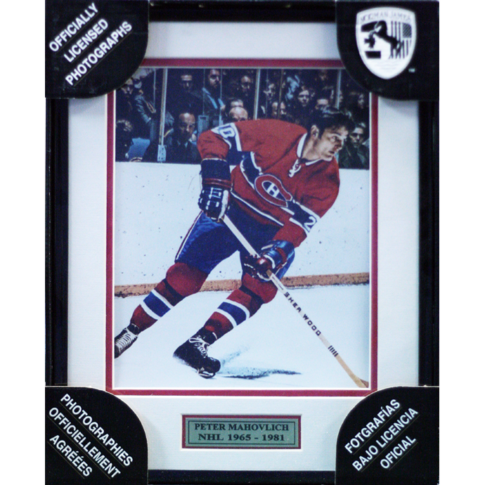 Peter Mahovlich Canadiens de Montréal Photo couleur encadrée