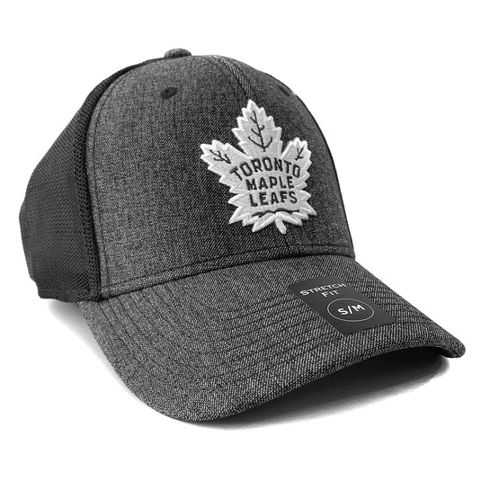 Casquette NHL Heathered Poly Flex gris ton sur ton des Maple Leafs de Toronto