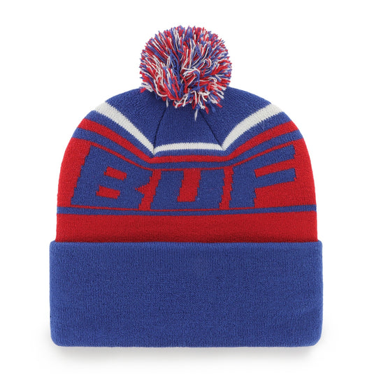 Tuque en tricot à pompon à revers stylet NFL Buffalo Bills