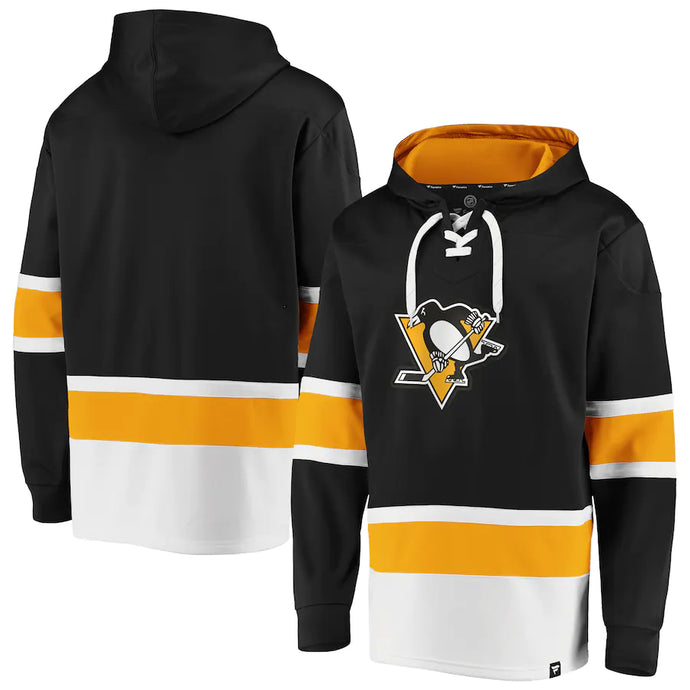 Sweat à capuche à lacets emblématique Power Play NHL Dasher des Penguins de Pittsburgh