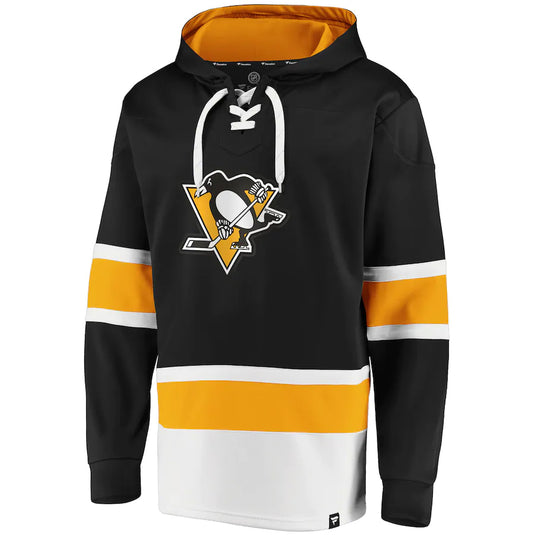 Sweat à capuche à lacets emblématique Power Play NHL Dasher des Penguins de Pittsburgh
