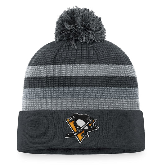 Tuque en tricot à revers de glace pour domicile de la LNH des Penguins de Pittsburgh