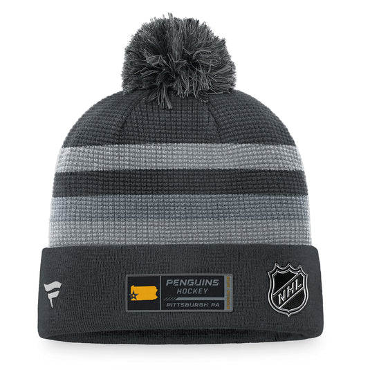 Tuque en tricot à revers de glace pour domicile de la LNH des Penguins de Pittsburgh