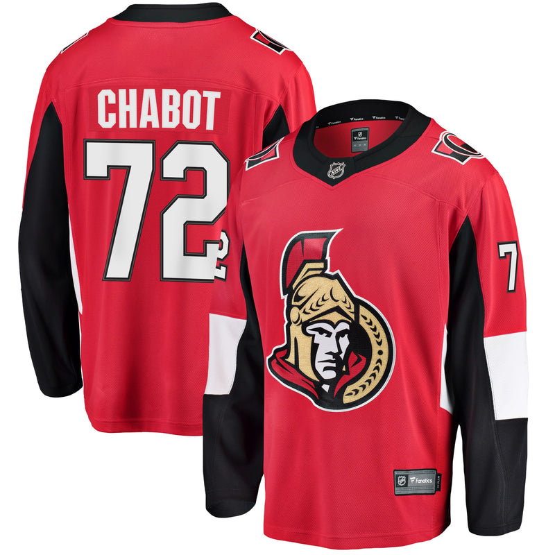 Chargez l&#39;image dans la visionneuse de la galerie, Thomas Chabot Sénateurs d&#39;Ottawa Maillot à domicile des fanatiques de la LNH
