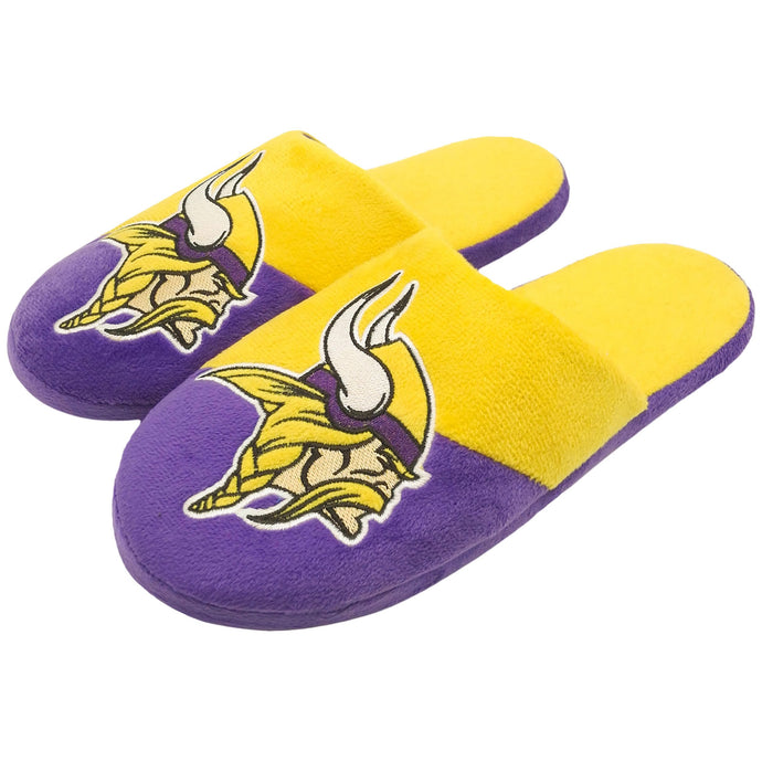 Pantoufles à gros logo NFL des Vikings du Minnesota