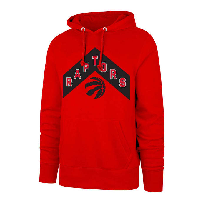 Sweat à capuche rouge à chevrons avec impression classique des Raptors de Toronto