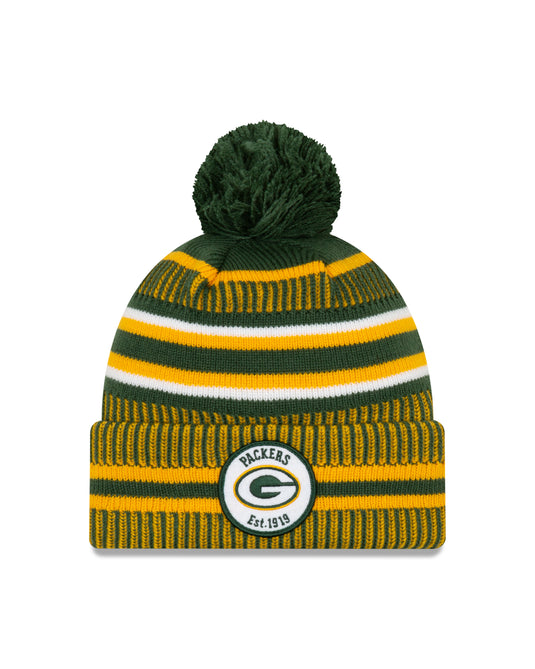 Green Bay Packers NFL New Era Sideline Home Official Cuffed Knit Toque
