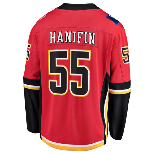 Maillot Domicile Breakaway des Fanatics de la LNH des Flames de Calgary de Noah Hanifin