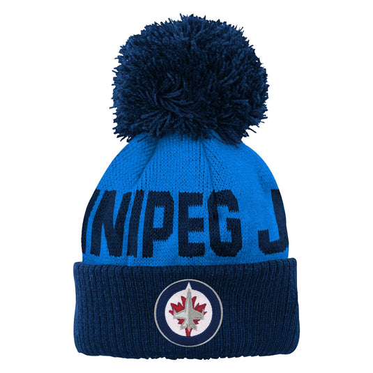 Tuque à pompons en tricot à revers jacquard NHL des Jets de Winnipeg pour enfants