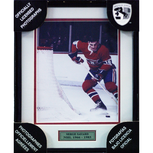 Serge Savard Montreal Canadiens Framed Colour Photo