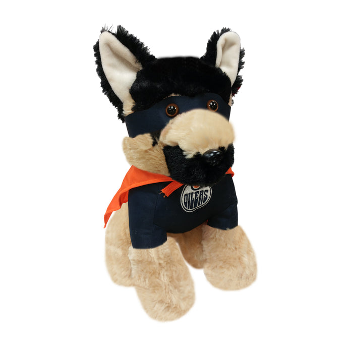 Edmonton Oilers NHL German Shephard Superhero Plush