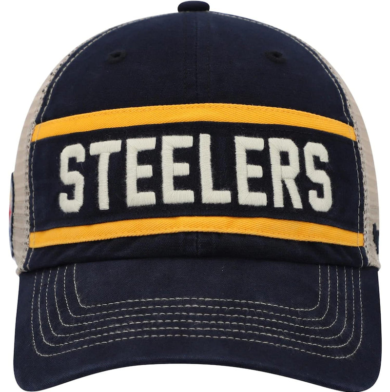 Chargez l&#39;image dans la visionneuse de la galerie, Casquette snapback Pittsburgh Steelers NFL &#39;47 Juncture Trucker Clean Up
