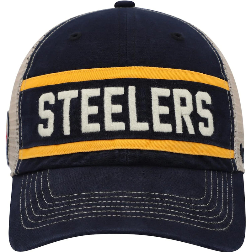 Load image into Gallery viewer, Pittsburgh Steelers NFL &#39;47 Juncture Trucker Clean Up Snapback Cap
