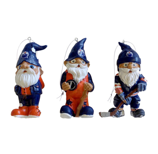 Edmonton Oilers 3Pk Gnome Ornament Set