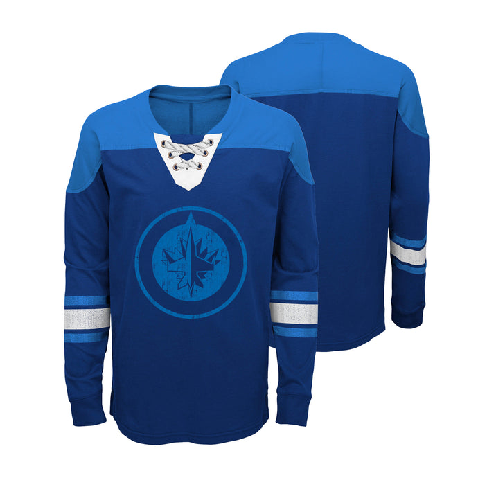 Youth Winnipeg Jets NHL Perennial Long Sleeve Hockey Crew