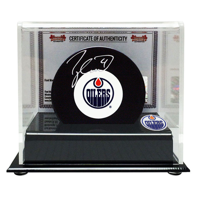 Taylor Hall Signed Edmonton Oilers Puck