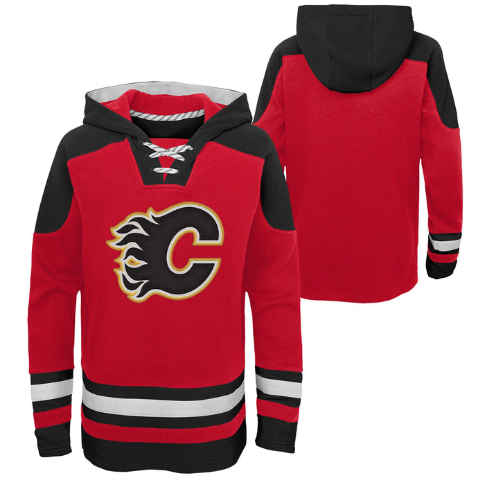Sweat à capuche de hockey incontournable de la LNH des Flames de Calgary pour jeunes