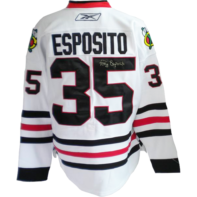 Tony Esposito Signed Chicago Blackhawks Jersey