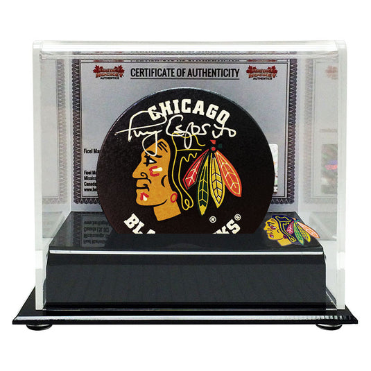 Tony Esposito Signed Chicago Blackhawks Puck