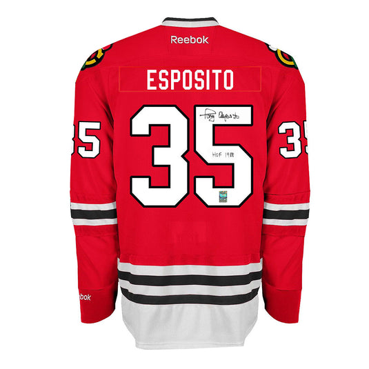 Tony Esposito Signed Chicago Blackhawks Jersey
