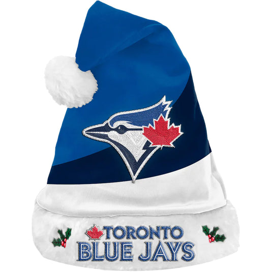 Bonnet de Père Noël en peluche 3 tons des Blue Jays de Toronto MLB