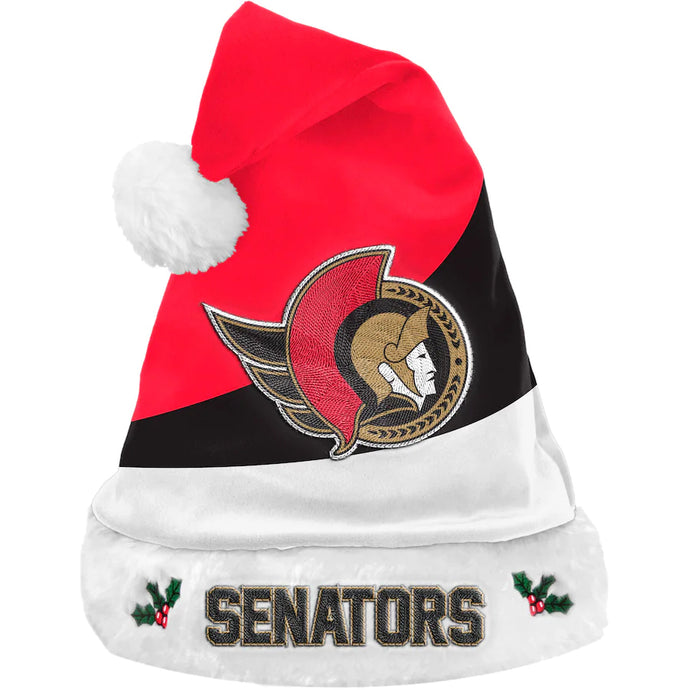 Ottawa Senators NHL 3-Tone Plush Santa Hat