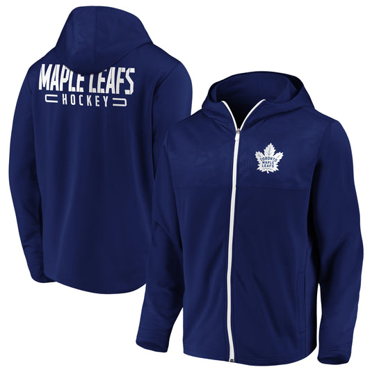 Toronto Maple Leafs NHL Defender Mission Primary Full Zip Hoodie